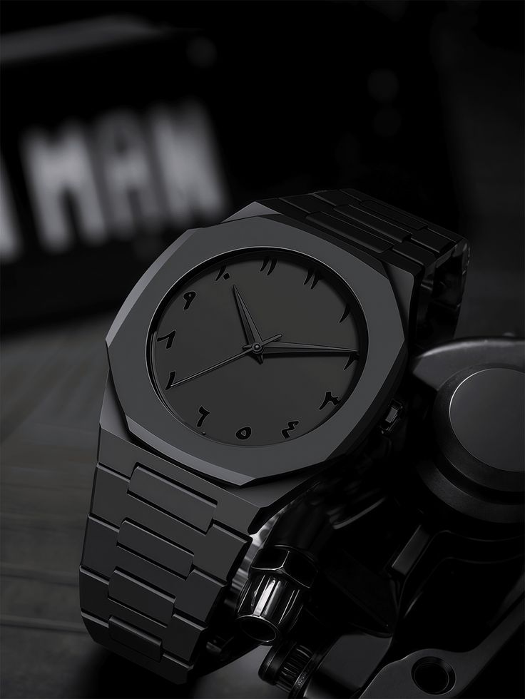 black Arabic watch